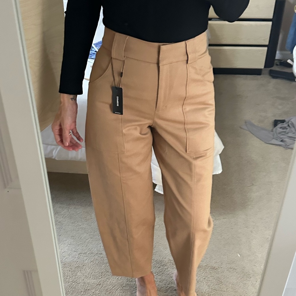 Express cropped barrel pants
